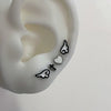 Black and white heart cross wing full piercing set
