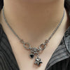 Star heart piercing necklace