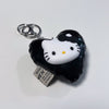 Black kitty heart keychain