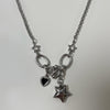 Star heart piercing necklace