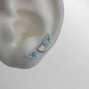 Pastel blue heart wing piercing set