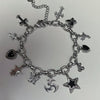 Black and silver charm bracelet