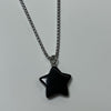 Black star stone necklace