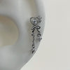 Heart ribbon star drop piercing
