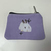 Canvas purple bunny pouch
