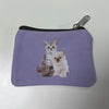 Canvas purple multi cat pouch