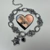 Star heart piercing bracelet