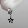 silver eclipse hoop earrings set