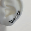 Black and white star cross wing full piercing set