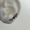 Pink heart wing piercing set