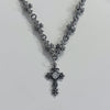 Double chrome cross bracelet