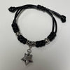Black star twist bracelet