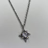 ribbon butterfly and diamond chain necklace