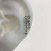Heart ribbon star drop piercing