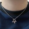 Shooting blackline star necklace