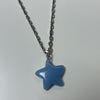 Blue stone star necklace