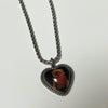 Black bear heart necklace