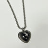 Black fairy heart necklace