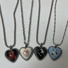 Black bear heart necklace