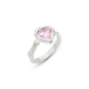 Baby pink heart melt sterling silver ring (pre-order only)