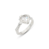 Clear heart melt sterling silver ring (pre-order only)