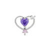 Purple Fancy heart piercing