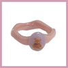 pink bear mini wave ring
