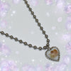 Angel heart ball chain necklace and choker