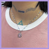 pastel bead chain pink pendant necklace