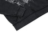 Embroidery owl zip up hoodie black mineral