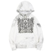 Embroidery guard zip up hoodie white stain