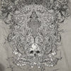 Embroidery skull gate long sleeve light gray