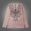 Rose lion long sleeve vintage pink