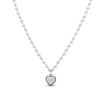 Snow pearl heart necklace