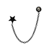 Black star double chain piercing