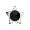 Black and silver star stud piercing
