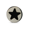 Lucky black star stud piercing