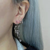 Slim star hoop earrings