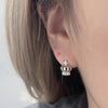 Crown hoop earrings