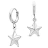 3d star hoop earrings