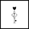 Skull heart drop piercing