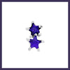 Purple double stack star piercing