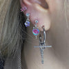 Pink double stack star piercing
