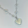 Moonstone heart necklace