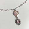 Pastel pink double bead necklace