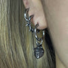 Thorn spike twist hoop earrings