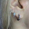 Rhinestone snake hoop earrings