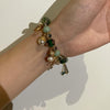 Green rose pearl bracelet