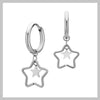 Star bear cross hoop earring  set