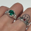 Green gemstone sterling silver ring (pre-order only)